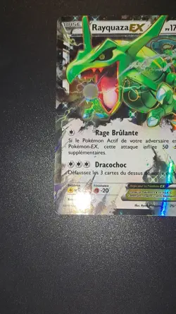 Carte Pokemon Rayquaza EX 75/108 XY6 Ciel Rugissant Bloc XY FR - Image 2