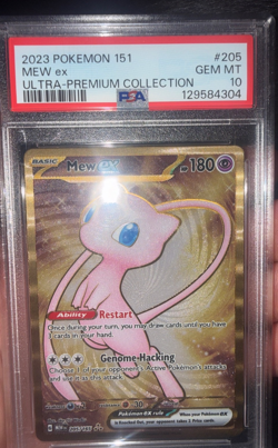 Pokemon TCG PSA 10 GEM MINT 2023 Metal 151 Ultra-Premium Collection MEW EX #205 - Image 1