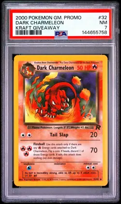 2000 POKEMON GAME PROMO 32 DARK CHARMELEON KRAFT GIVEAWAY PSA 7-FRESH CERT! - Image 1
