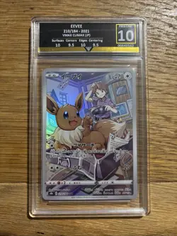 Getgraded Pristine 10 Eevee VMAX Climax Japanese 210/184 Pokemon Card Graded - Image 1