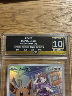 Getgraded Pristine 10 Eevee VMAX Climax Japanese 210/184 Pokemon Card Graded - Image 2
