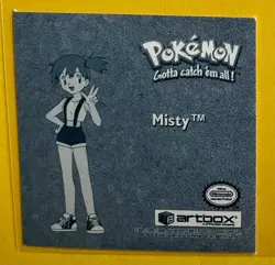 MISTY TRAINER PEACE 1999 POKEMON ARTBOX SERIES 1 SILVER PRISM HOLO STICKER NM - Image 2