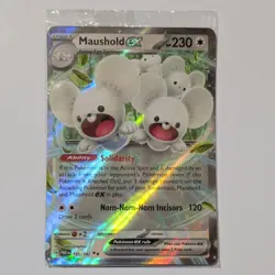 Maushold ex 155/182 SV04: Paradox Rift Double Rare EX Holo Pokemon TCG HP 230 - Image 1