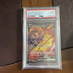 2025 Pokemon SV10 Japanese Special Art Rare #124 Rocket's Moltres ex PSA 10 - Image 1