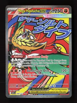 Mega Hawlucha ex 268/217 Mega Attack Rare Ascended Heroes Pokemon Near Mint - Image 1