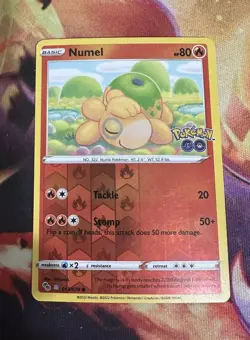 HOLO Numel 013/078 NM / M - DITTO UNPEALED - REVERSE Pokemon GO TCG Card - Image 1