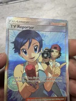 Pokemon TCG TV Reporter Full Art Ultra Rare Holo 167/168 SM-Celestial Storm - Image 5