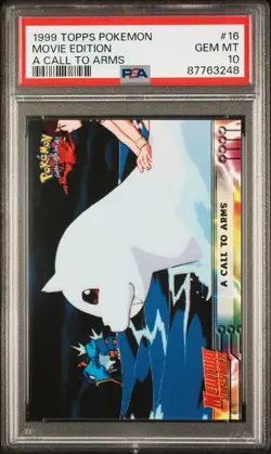 Movie Edition A Call To Arms Topps Pokemon The Movie Edt 16 NM PSA 10 - Image 1