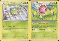 Spinarak 5/98 & Ariados 6/98 XY - Ancient Origins Regular - Pokemon Card - Image 1