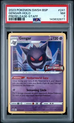 2023 Pokemon Sword & Shield Black Star Promos 241 Gengar PSA 7 143832877 - Image 1