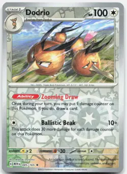 Dodrio 085/165 Rare 151 Pokemon Reverse Holo Near Mint - Image 1