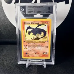 MAKE OFFERS 2002 Shining Charizard 1st Edition Pokemon Neo Destiny 107 BGS 9 - Image 1
