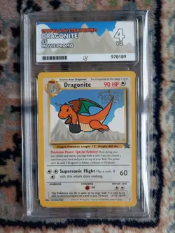 Pokemon Dragonite Black Star Promo #5 First Movie Promo WOTC ACE 4 - Image 1