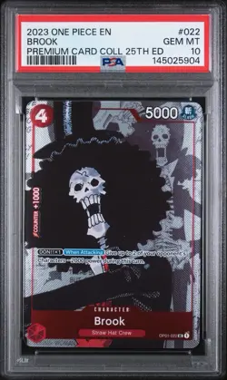 2023 ONE PIECE PREMIUM BANDAI PREMIUM CARD COLLECTION 25TH EDITION BROOK PSA 10 - Image 1