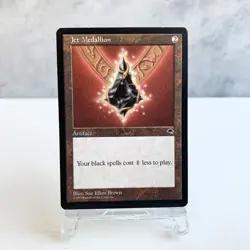 MTG Jet Medallion Tempest Rare Artifact Old Frame Black Spell Cost Reduction - Image 1