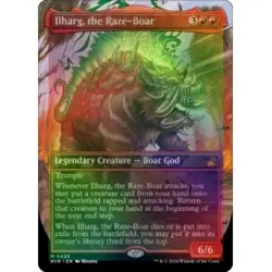 Foil Ilharg, The Raze-boar (borderless) M/NM Magic MTG Ravnica Remastered - Image 1