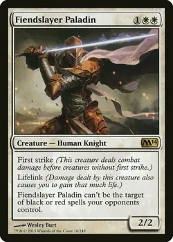 mtg magic 2014 m14 Fiendslayer Paladin ENGLISH Paladin tueur de perfides - Image 1