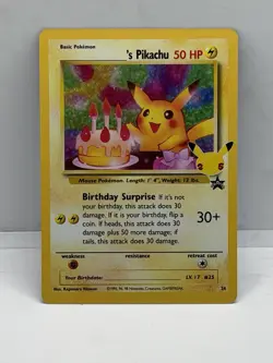 Birthday Pikachu Celebrations Classic Collection Pokemon Card 24 2021 Holo - Image 1