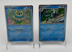 Pokemon Trading Card Obsidian Flame Cosmos Froakie & Frogadier 056/197 057/197 - Image 1