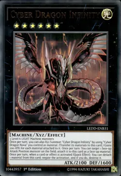 Cyber Dragon Infinity - Ultra Rare 1st Edition LEDD-ENB31 - NM - YuGiOh - Image 1