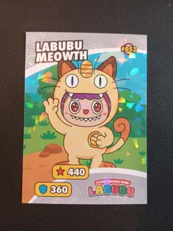 Labubu Meowth Pokemon Labubu Cards Trading Game Card Peru US Seller MINT - Image 1