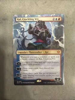 Ral, Crackling Wit (Borderless) Bloomburrow Mythic Card #341 Planeswalker - Image 1
