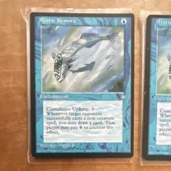 Magic: The Gathering Mystic Remora x4 Blue Enchantment Cards Regular Finish - Image 4