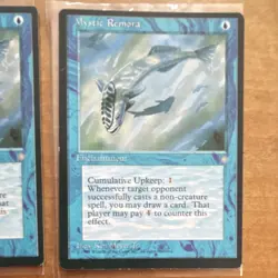 Magic: The Gathering Mystic Remora x4 Blue Enchantment Cards Regular Finish - Image 5