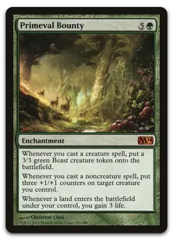 Primeval Bounty #190 (LP) Magic 2014 M14 Magic MTG - Image 1