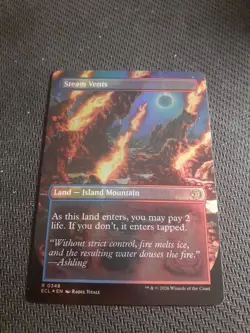MTG Steam Vents - Borderless Foil - Lorwyn Eclipsed - ECL - Near Mint+ - Image 2