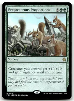 Preposterous Proportions #109 (Foil) (NM) Foundations FDN Magic MTG - Image 1