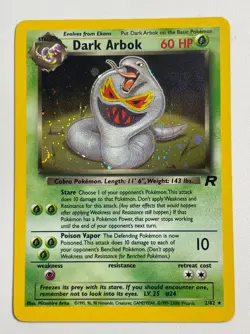 Pokemon TCG 2000 Team Rocket Holo Rare Dark Arbok (2/82) NM - Image 1