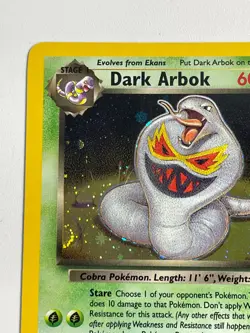 Pokemon TCG 2000 Team Rocket Holo Rare Dark Arbok (2/82) NM - Image 4