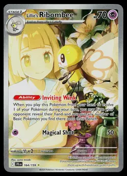 Pokemon Card - Lillie's Ribombee Journey Together 164/159 Illustration Rare - Image 1