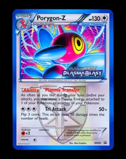 2013 Pokemon PORYGON-Z Plasma Blast PRERELEASE Holo STAMPED Promo Set Card #BW84 - Image 1