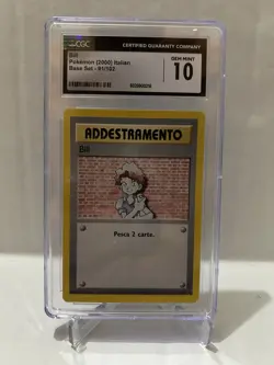 2000 Pokemon ITALIAN Shadowless Bill 91/102 CGC 10 Gem Mint - Image 1