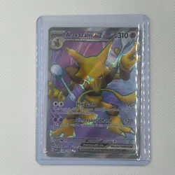 Pokemon Alakazam EX TCG Scarlet Violet-151 Holo Ultra Rare Card 188/165 - Image 1