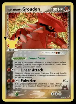 Team Magma's Groudon Celebrations: Classic Collection Holo 9/95 Pokemon TCG - Image 1