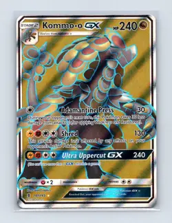 Kommo-o GX (Full Art) 141/145 Holo Ultra Rare Guardians Rising Pokemon LP - Image 1