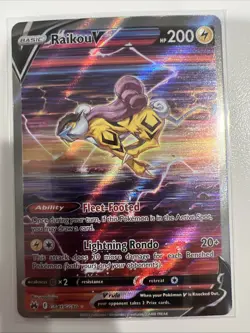 Raikou V GG41/GG70 Crown Zenith: Galarian Gallery Holo Pokemon TCG - Image 1