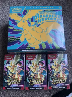 Pokemon TCG Ascended Heroes ETB + 3 Ascended Heroes Booster Bundles - READ DESC - Image 1