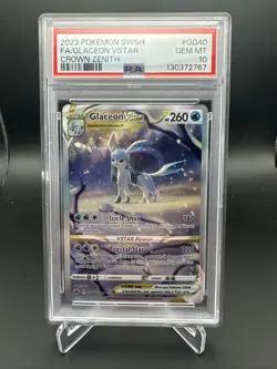 Pokemon 2023 Glaceon VSTAR GG40/GG70 Full Art Crown Zenith GEM MINT PSA 10 - Image 1