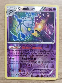 Pokemon TCG Chandelure Steam Siege 50/114 Reverse Holo Rare NM Condition - Image 1