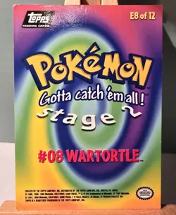 Pokemon TCG Wartortle Movie Edition E8 of 12 Black Logo 1999 Topps VLP Non Holo - Image 2