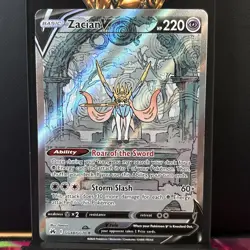 Pokemon TCG Zacian V GG48/GG70 Crown Zenith: Galarian Gallery Illustration Rare - Image 1