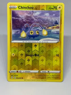 Chinchou - Pokemon - 052/203 - Evolving Skies - Reverse Holo - 🔟 - Image 2