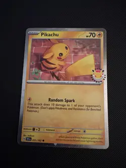 Pikachu 051/162 Pokemon Day 2026 Promo Cosmos Holo Near Mint - Image 2