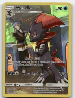 WEAVILE 238/236 SECRET RARE COSMIC ECLIPSE POKEMON NEAR MINT - Image 2