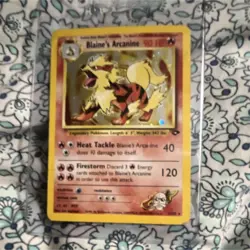 Wizards of the Coast Blaine's Arcanine 1/132 Gym Challenge Holo Rare 90 HP - Image 1