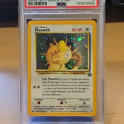 Pokemon TCG Meowth Game Boy Black Star Promo Holo #10 PSA 6 2000 - Image 3